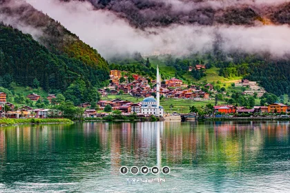 Uzungöl Cami ve Köy Manzarası